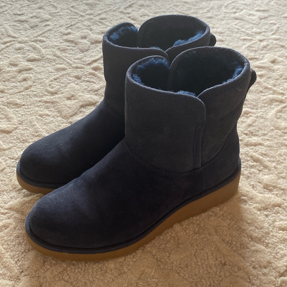 Navy blue wedge Uggs size 6